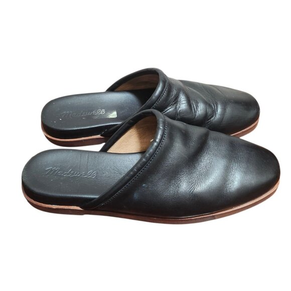Madewell The Louisa Mule Black Leather Sleek Slip-Ons minimalist size 8.5 - Picture 5 of 11